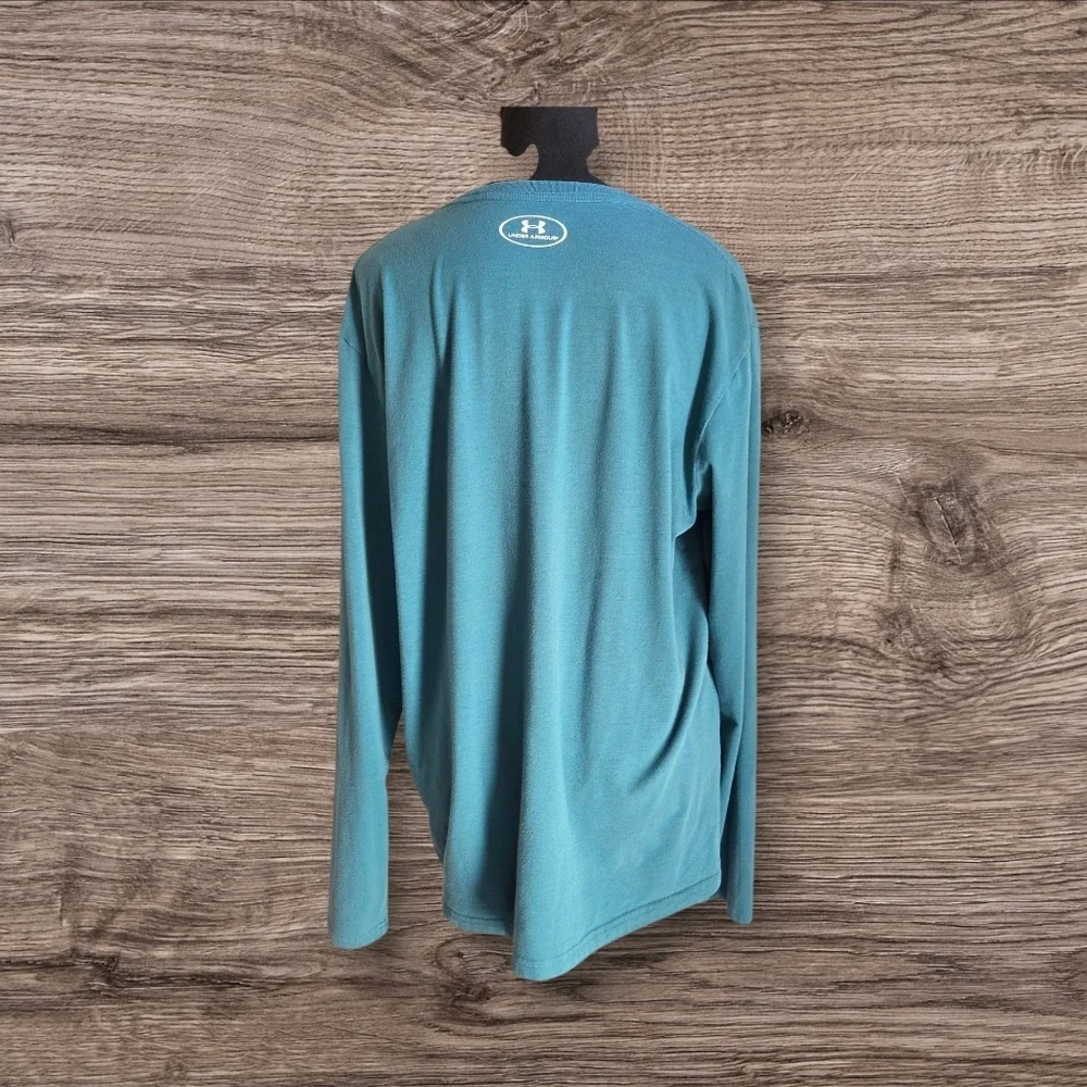 Under Armour Teal Long Sleeve Top Size L - Picture 2 of 5